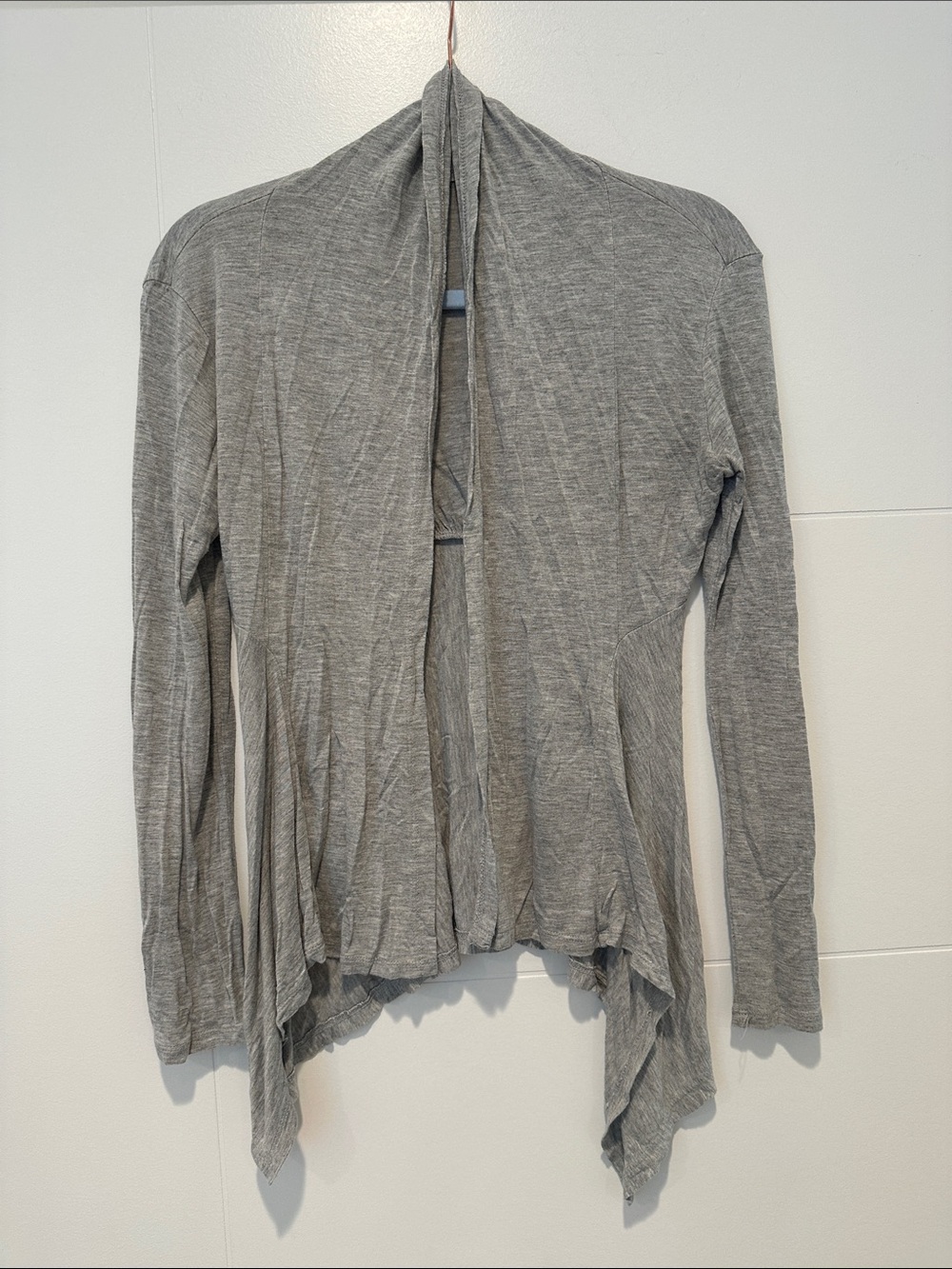 Lightweight Gray Open-Front Women's Cardigan